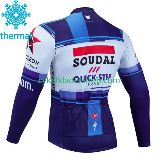 Soudal Quickstep 2023 Män Cykeltröja Vinter Thermal Fleece