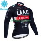 Uae Emirates 2023 Män Cykeltröja Vinter Thermal Fleece N001