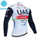 Uae Emirates 2023 Män Cykeltröja Vinter Thermal Fleece