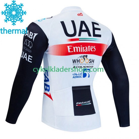 Uae Emirates 2023 Män Cykeltröja Vinter Thermal Fleece