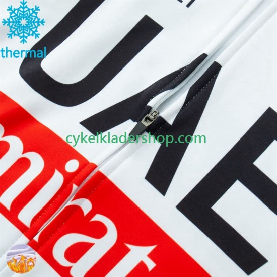 Uae Emirates 2024 Män Cykeltröja Vinter Thermal Fleece