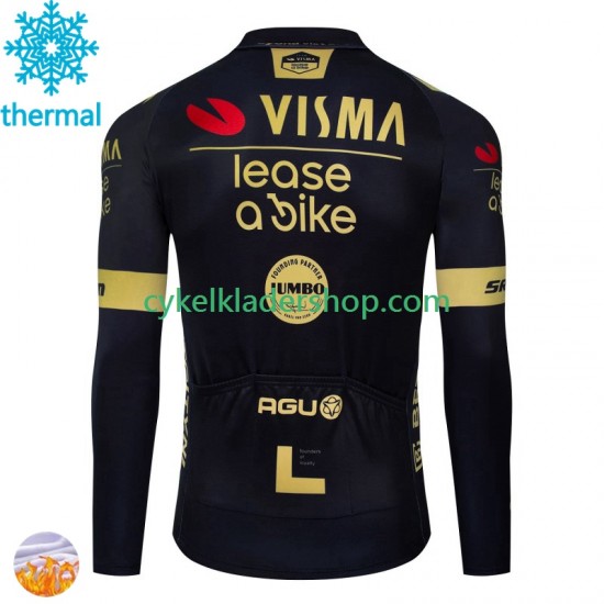 Visma Lease A Bike 2024 Män Cykeltröja Vinter Thermal Fleece N001