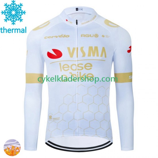Visma Lease A Bike 2024 Män Cykeltröja Vinter Thermal Fleece N002