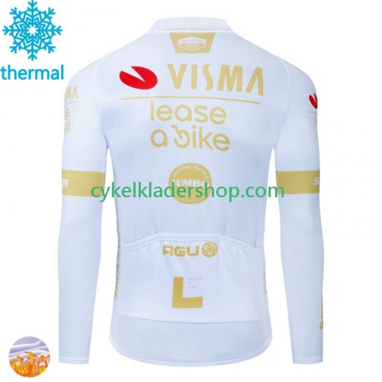 Visma Lease A Bike 2024 Män Cykeltröja Vinter Thermal Fleece N002