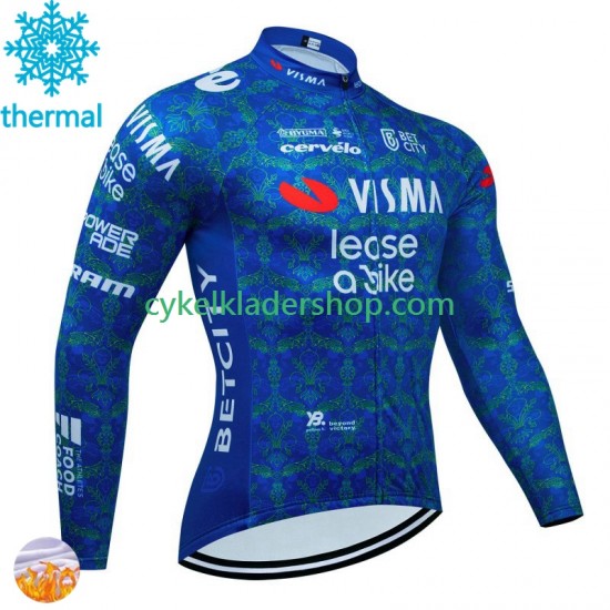Visma Lease A Bike Tdf 2024 Män Cykeltröja Vinter Thermal Fleece
