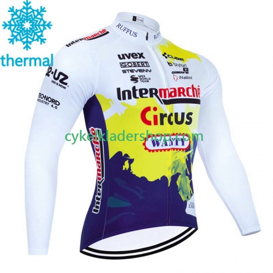 Wanty Circus 2023 Noir Män Cykeltröja Vinter Thermal Fleece