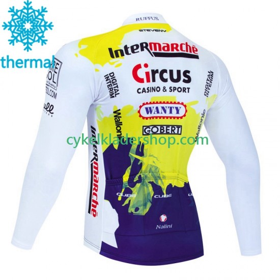 Wanty Circus 2023 Noir Män Cykeltröja Vinter Thermal Fleece