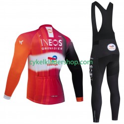 Pro ineos Team TotalEnergies tour de france 2025 Män Cykeltröja Långärmad och Bib Cykeltights