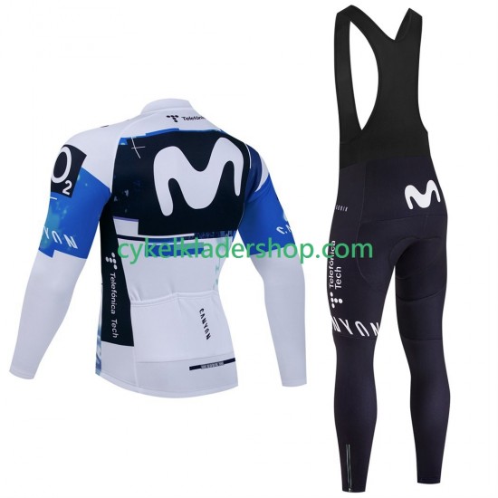 Pro movistar 2025 Män Cykeltröja Långärmad och Bib Cykeltights