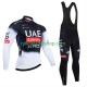 Pro UAE Team Emirates 2025 Män Cykeltröja Långärmad och Bib Cykeltights N001
