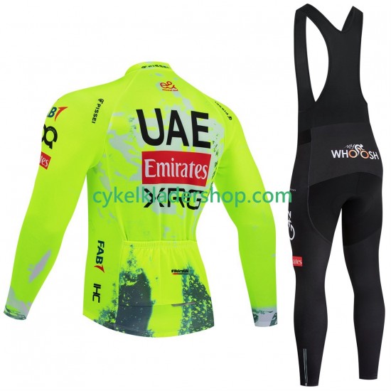 Pro UAE Team Emirates xrg tdf editon race fluo 2025 Män Cykeltröja Långärmad och Bib Cykeltights