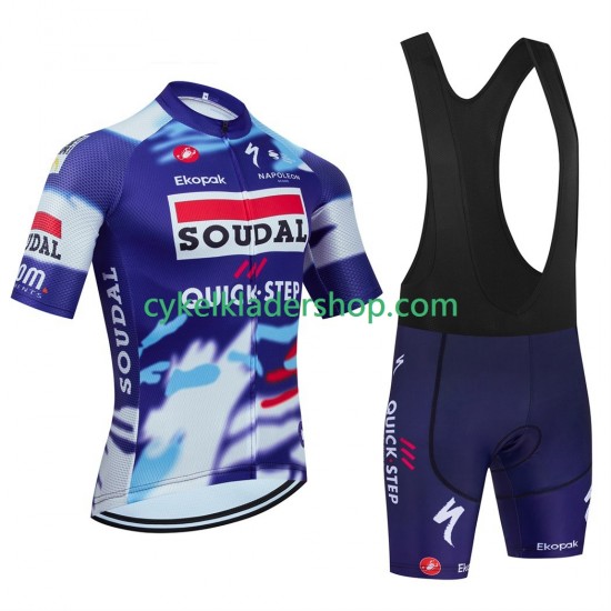 equipe Pro soudal quick step 2025 Män Cykeltröja och Bib Cykelshorts