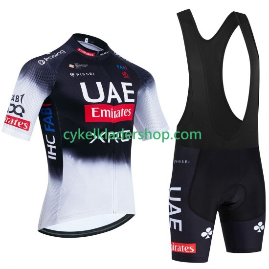 equipe Pro UAE Team Emirates 2025 Män Cykeltröja och Bib Cykelshorts N001