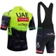 equipe Pro UAE Team Emirates 2025 fluo Män Cykeltröja och Bib Cykelshorts