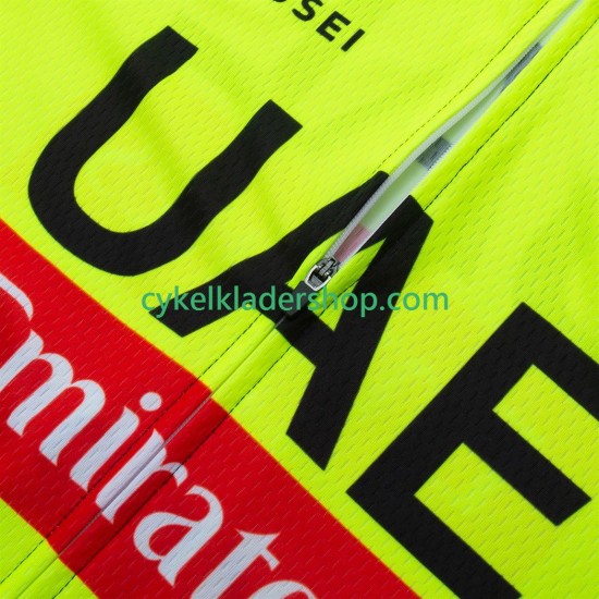 equipe Pro UAE Team Emirates 2025 fluo Män Cykeltröja och Bib Cykelshorts