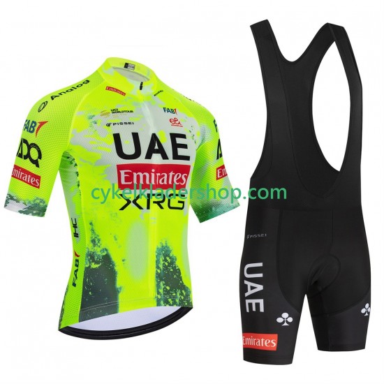 equipe Pro UAE Team Emirates xrg tdf editon race fluo 2025 Män Cykeltröja och Bib Cykelshorts