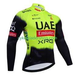 equipe Pro UAE Team Emirates 2025 fluo Män Cykeltröja Långärmad