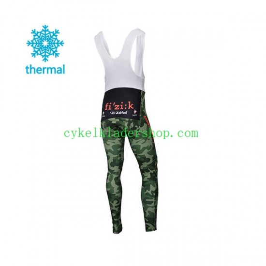 2017 Armee De Terre Män Cykeltröja Långärmad och Bib Cykeltights Vinter Thermal Fleece N001