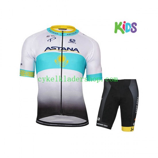 2017 Astana Pro Team Barn Cykeltröja och Cykelshorts N002