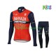 2017 Bahrain Merida Barn Cykeltröja Långärmad och Cykeltights N001