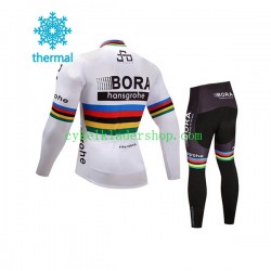 2017 Bora-Hansgrohe Barn Cykeltröja Långärmad och Cykeltights Vinter Thermal Fleece N002