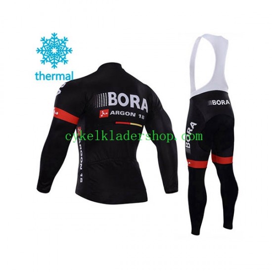 2017 Bora-Hansgrohe Män Cykeltröja Långärmad och Bib Cykeltights Vinter Thermal Fleece N003