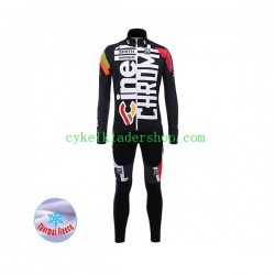 2017 Cinelli Chrome Män Cykeltröja Långärmad och Bib Cykeltights Vinter Thermal Fleece N001