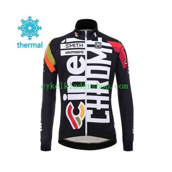 2017 Cinelli Chrome Män Cykeltröja Långärmad och Bib Cykeltights Vinter Thermal Fleece N001