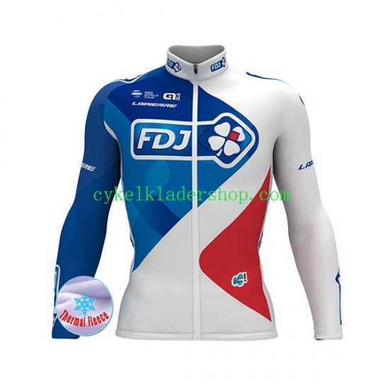 2017 FDJ Män Cykeltröja Vinter Thermal Fleece N001