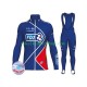 2017 FDJ Män Cykeltröja Långärmad och Bib Cykeltights Vinter Thermal Fleece N002