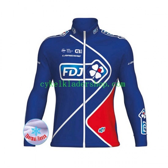 2017 FDJ Män Cykeltröja Vinter Thermal Fleece N002