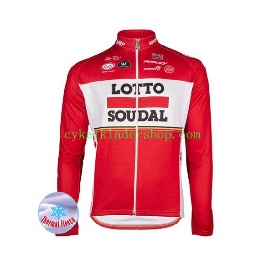 2017 Lotto Soudal Män Cykeltröja Vinter Thermal Fleece N001