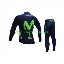2017 Movistar Team Barn Cykeltröja Långärmad och Cykeltights N001