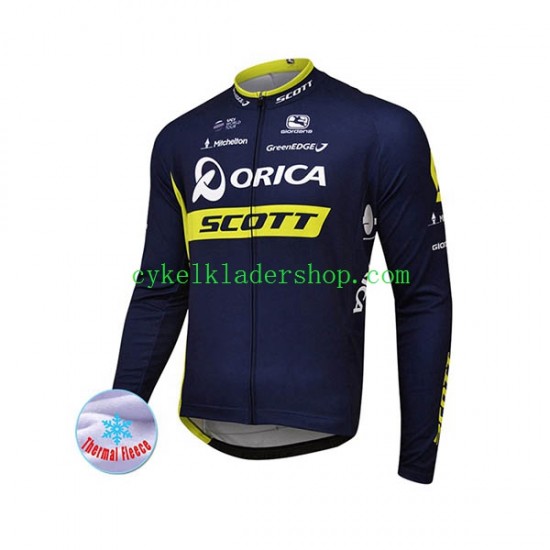 2017 Orica-Scott Män Cykeltröja Vinter Thermal Fleece N001