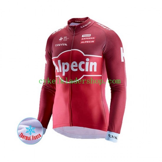 2017 Team Katusha-Alpecin Män Cykeltröja Vinter Thermal Fleece N001