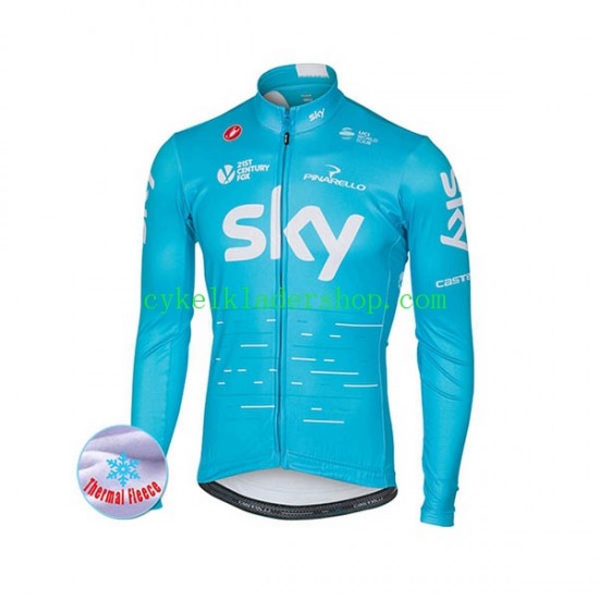 2017 Team Sky Män Cykeltröja Vinter Thermal Fleece N002