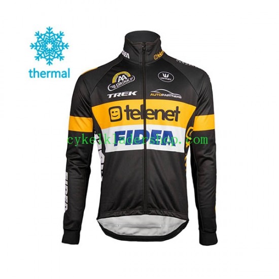 2017 Telenet Fidea Lions Män Cykeltröja Långärmad och Bib Cykeltights Vinter Thermal Fleece N001