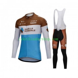2018 AG2R La Mondiale Män Cykeltröja Långärmad och Bib Cykeltights N001
