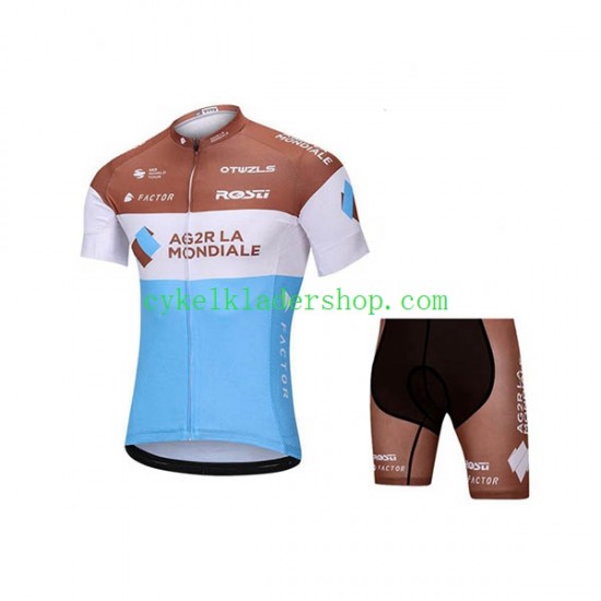 2018 AG2R La Mondiale Män Cykeltröja och Cykelshorts N001