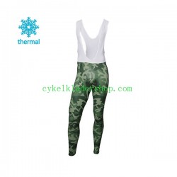 2018 Armee De Terre Män Långa cykelbyxor med hängslen Vinter Thermal Fleece N001