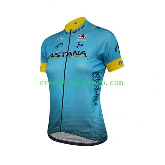 2018 Astana Pro Team Kvinnor Cykeltröja Kortärmad N001