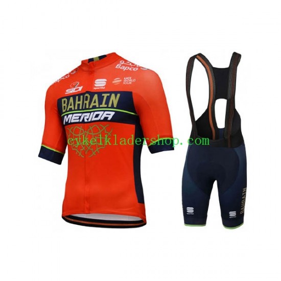 2018 Bahrain Merida Män Cykeltröja och Cykelshorts N001