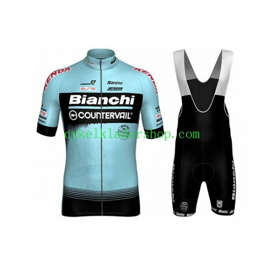 2018 Bianchi Countervail Män Cykeltröja och Cykelshorts N001