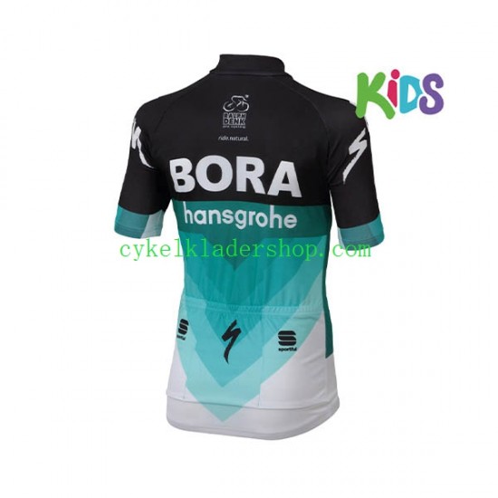 2018 Bora-Hansgrohe Barn Cykeltröja Kortärmad N001