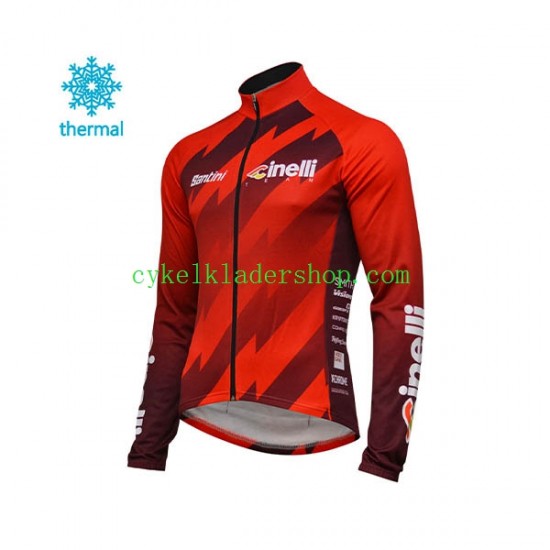 2018 Cinelli Chrome Män Cykeltröja Vinter Thermal Fleece N001