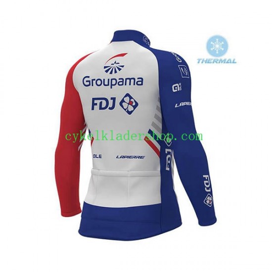 2018 FDJ Män Cykeltröja Vinter Thermal Fleece N001