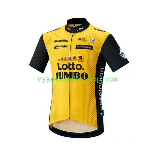 2018 LottoNL-Jumbo Män Cykeltröja Kortärmad N001