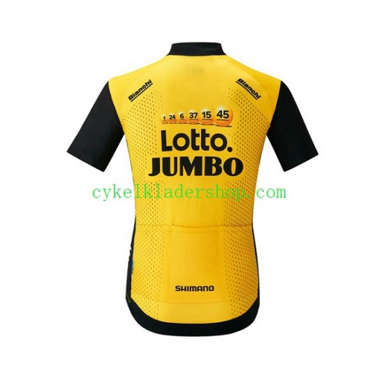 2018 LottoNL-Jumbo Män Cykeltröja Kortärmad N001