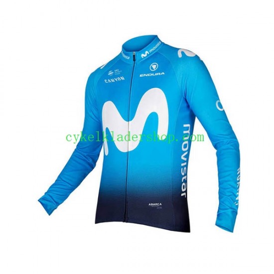 2018 Movistar Team Män Cykeltröja Långärmad N001