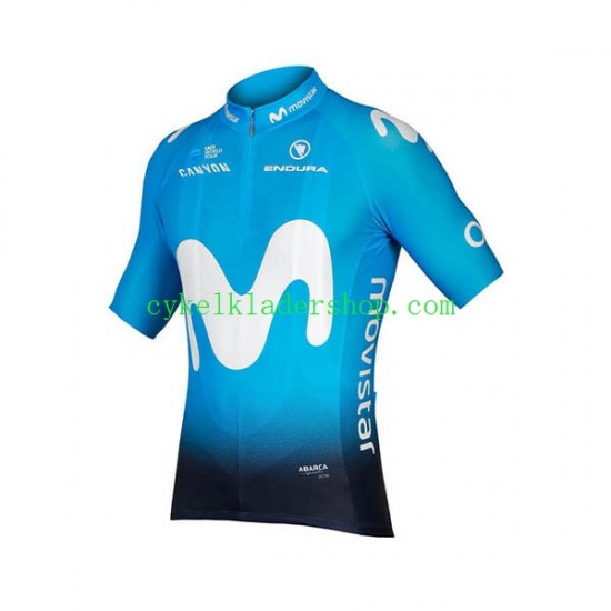 2018 Movistar Team Män Cykeltröja Kortärmad N001